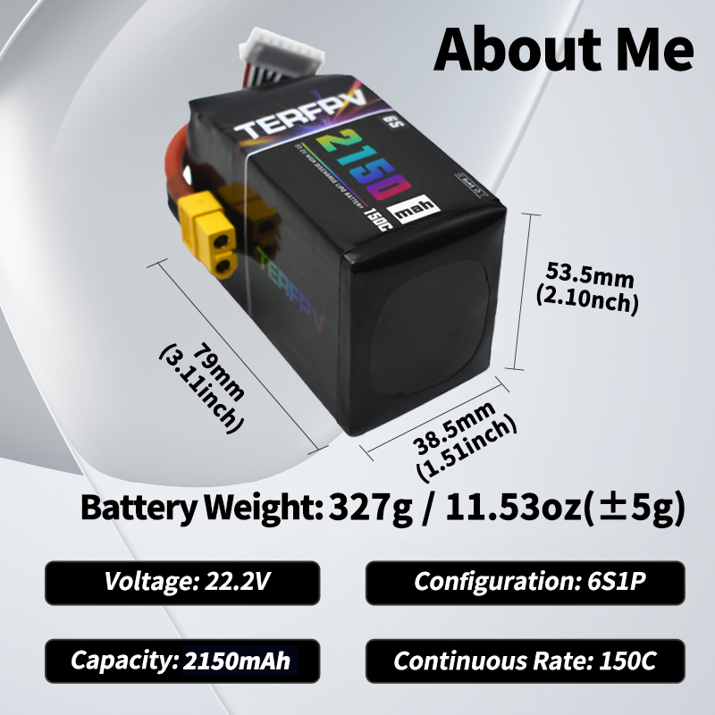 Batería Lipo TERFPV 6S 22.2V 1 - Drone Battery 3S reseña y precio