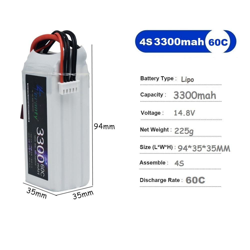 Batería recargable LiPo 4S 330 - Drone Battery 3S reseña y precio