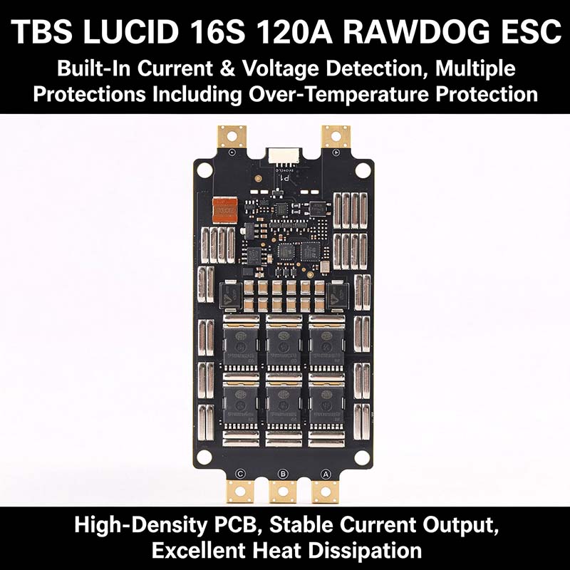 TBS LUCID 16S 120A RAWDOG ESC, - Drone Battery High Voltage reseña y precio